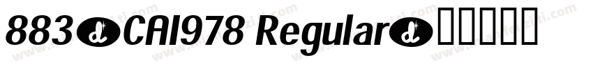 883-CA1978 Regular字体转换